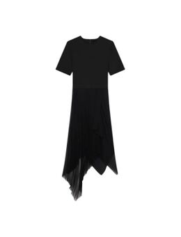 Givchy asymmetrische jurk , Zwart , Dames
