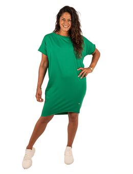 Groene jurk/tuniek met muntje van