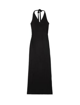 Clean viscose halter dress Black