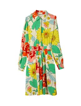 Blouse jurk met bloemenprint Pristine/ rose/ grass / yellow