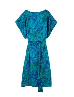 Viscose mini jurk Blauw / groen