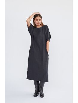 Karkilla Linen Jurk Black - - Linen - Zwart - S