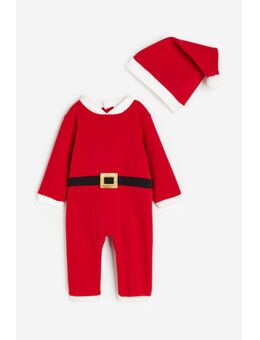 H & M - Fleece kerstmannenpak - Rood