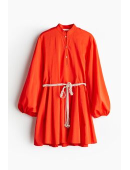 H & M - Jurk met macraméceintuur - Oranje