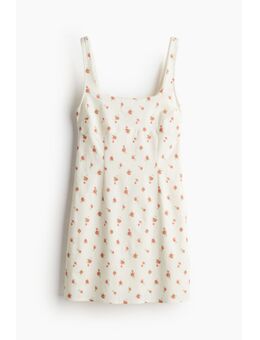 H & M - Tricot jurk met picotrandjes - Wit