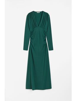 H & M - Gedrapeerde tricot jurk - Groen