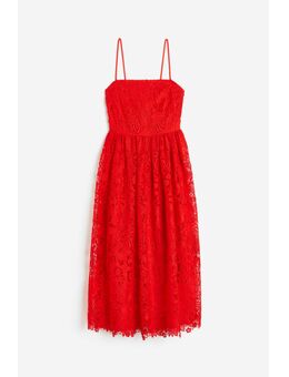 H & M - Kanten bandeaujurk - Rood