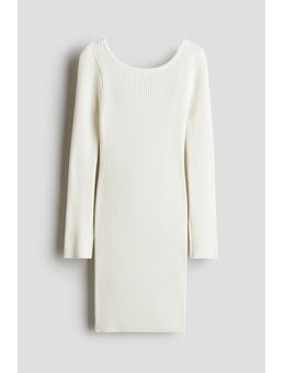 H & M - Ribgebreide jurk - Wit