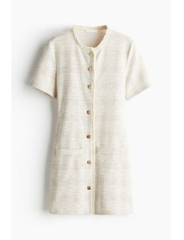 H & M - Doorknoopjurk van structuurtricot - Beige