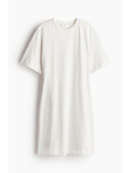 H & M - Getailleerde T-shirtjurk - Wit