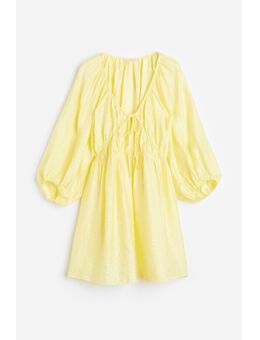 H & M - Oversized jurk van lyocellmix - Geel