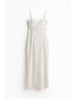 H & M - Satijnen slip-on jurk - Wit