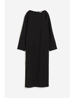 H & M - Maxi-jurk van wolmix - Zwart