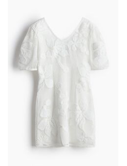 H & M - Mini-jurk van mesh - Wit