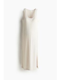 H & M - MAMA Ribgebreide jurk - Beige