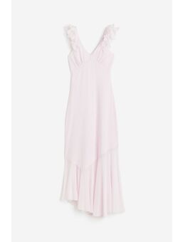 H & M - Frill-trimmed mesh dress - Roze