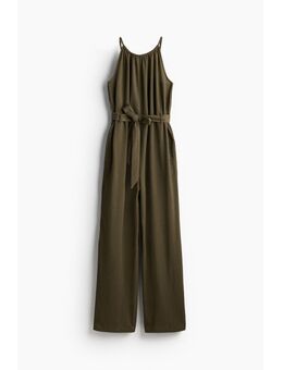 H & M - Jumpsuit met strikceintuur - Groen