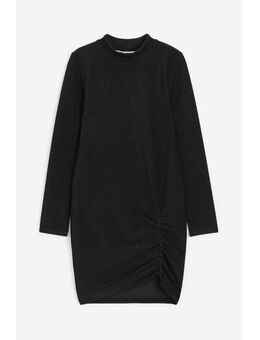 H & M - Tricot jurk met lange mouwen - Zwart