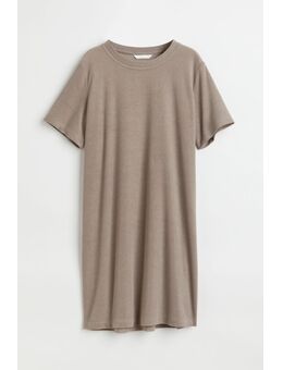 H & M - Badstof T-shirtjurk - Bruin