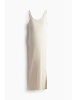 H & M - MAMA Geribde jurk - Beige