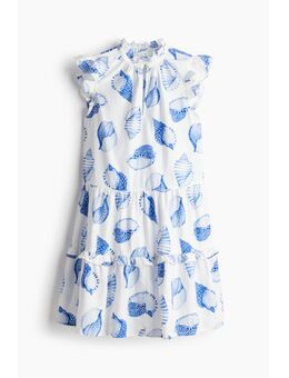 H & M - Jurk met volants - Blauw