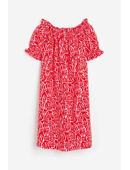 H & M - Off-the-shoulderjurk - Rood