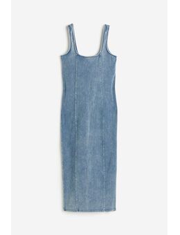 H & M - Zacht Gevormd Midi Tankjurkje - Blauw