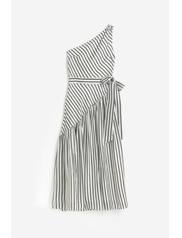 H & M - One-shoulderjurk van lyocellmix - Zwart