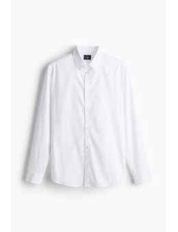 H & M - Overhemd van pimakatoen - Slim Fit - Wit