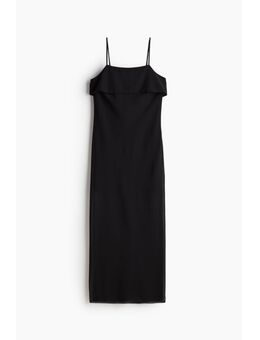 H & M - Strappy jurk van chiffon - Zwart