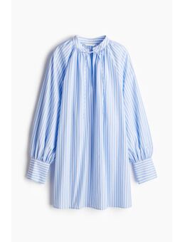 H & M - Oversized jurk met strikbandjes - Blauw