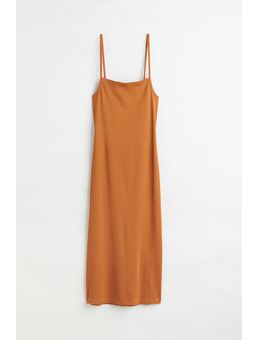 H & M - Open-backed ribbed jersey dress - Beige