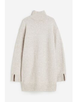 H & M - Jurk met turtleneck - Beige