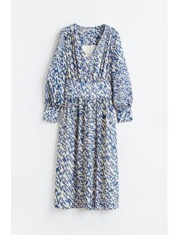 H & M - Chiffon jurk met plooitjes - Blauw