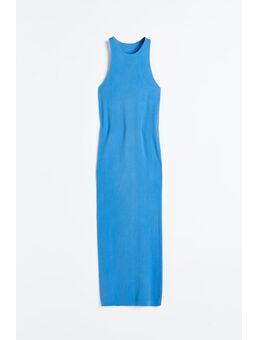 H & M - Geribde bodyconjurk - Seamless - Blauw