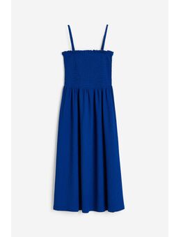 H & M - Jurk met smokwerk - Blauw