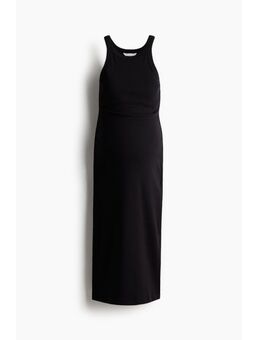 H & M - MAMA Jurk van ribtricot - Zwart