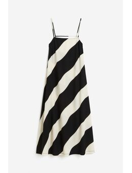 H & M - Strappy jurk met structuurdessin - Zwart