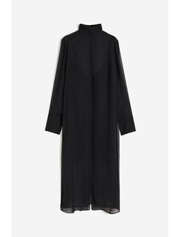 H & M - Jurk van chiffon - Zwart