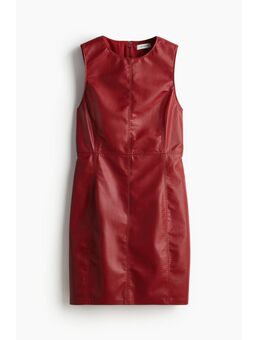 H & M - Mini-jurk met coating - Rood