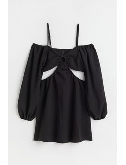 H & M - Korte jurk met cutout - Zwart
