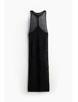 H & M - Jurk met gehaakte look en gedraaid detail - Zwart