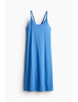H & M - Tricot jurk met gedraaide bandjes - Blauw