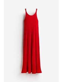 H & M - Ribgebreide maxi-jurk - Rood