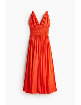 H & M - Jurk met gesmokte taille - Oranje