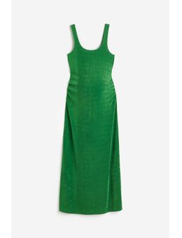 H & M - MAMA Glanzende tricot jurk - Groen