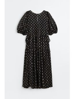 H & M - Balloon-sleeved dress - Zwart