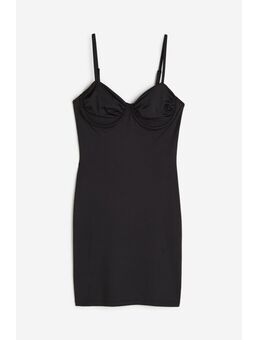 H & M - Tricot bustierjurk - Zwart