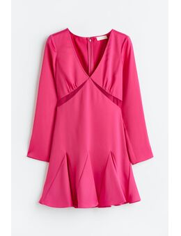 H & M - Satijnen jurk - Roze