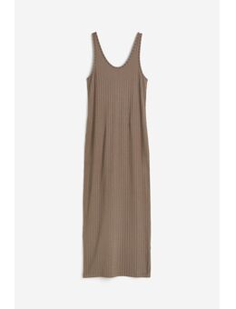 H & M - Geribde bodyconjurk - Beige